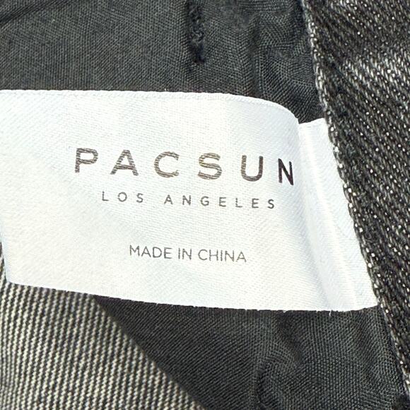 PacSun Jeans Women’s Size 24 (25x27) Black Button Fly Ultra High‎ Rise Slim Worn - Picture 4 of 15